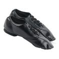 thumbnail image 4 of Chaussures de Danse Jazz en Cuir pour Enfant Adulte Noir, 4 of 8