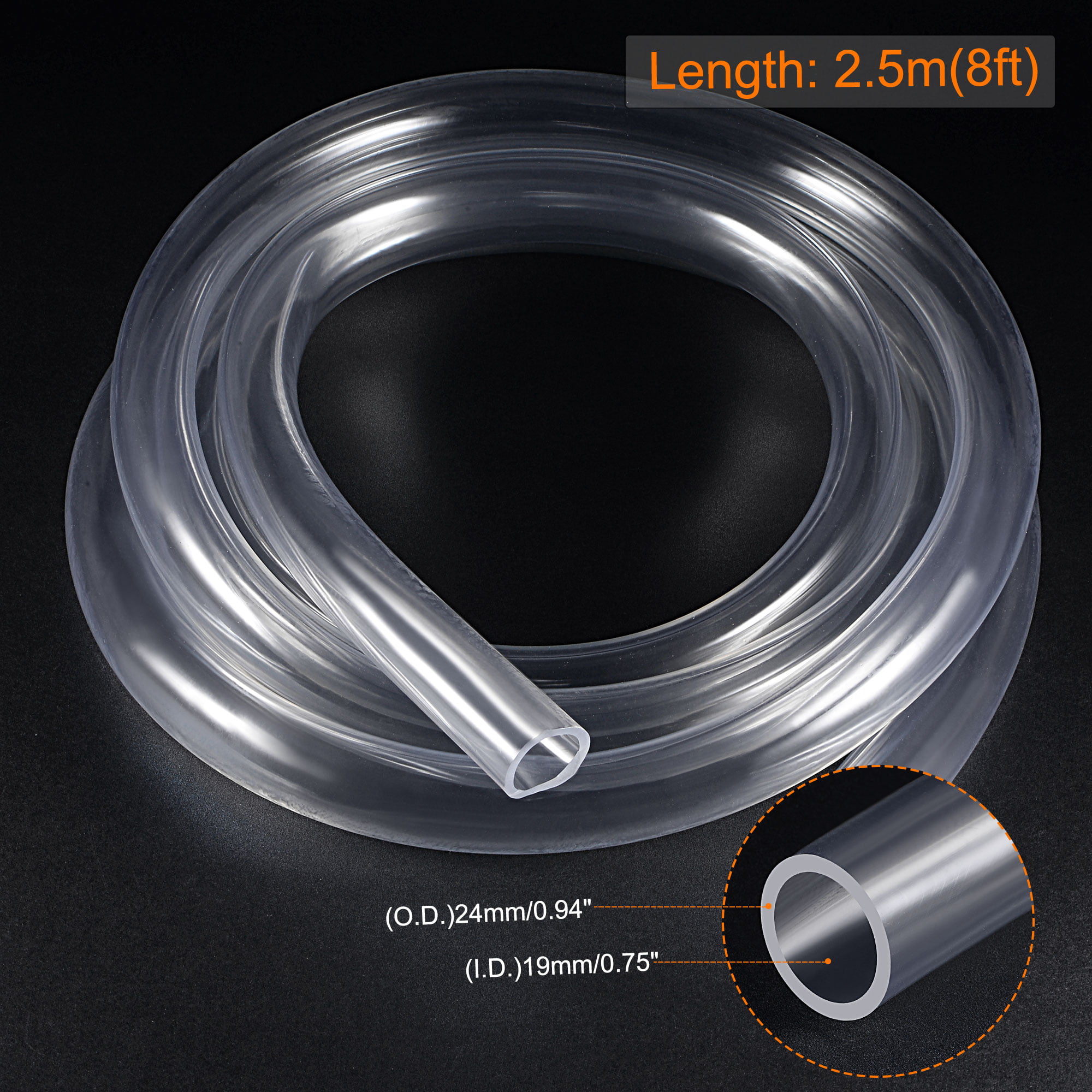 Water Food 19mm Clear Braided PVC Hose Pipe Heavy Duty Airline,Compressor 