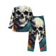 thumbnail image 1 of Fotbe Modern Hip-Hop Skull Pijama de Hombre con Estampado de Manga Larga, Conjunto de 2 Piezas, Ropa de Dormir Suave y Cómoda con Bolsillos-X-Large, 1 of 7