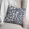 thumbnail image 3 of Creative Products Stamped Floral Blue 20 x 20 Indoor / Outdoor Pillow, 3 of 3