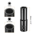 thumbnail image 2 of Uxcell 2pcs 6 Points Impact Socket 13mm Shallow Metric Hex Socket 1/2" Square Drive Electrophoretic Coating CR-V Steel for Industrial Grade Spindle Axle Nut Socket, Black, 2 of 7