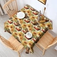 thumbnail image 2 of White Chicken Sunflower Pattern Square Tablecloth,Waterproof Square Table Cover,Wipeable Spillproof Washable Table Cover for Home Kitchen Party Decor 60"x60"(152x152cm), 2 of 6
