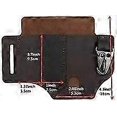 thumbnail image 3 of Multitool Sheath for Belt, Leather EDC Pocket Organizer for Men, Leatherman Sheath with Pen Holder, Key Fob, Flashlight Sheath, EDC Leather Pouch (Bro, 3 of 5
