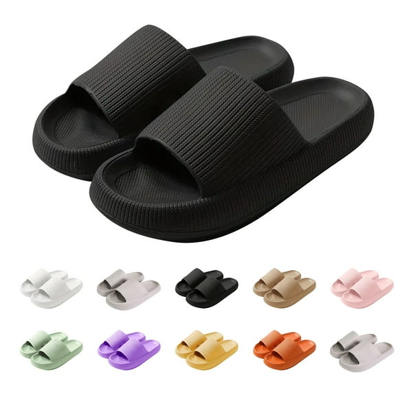 Mostsola Pillow Slippers for Women Men House Slides Shower Shoes Cushioned Platform Sandals
