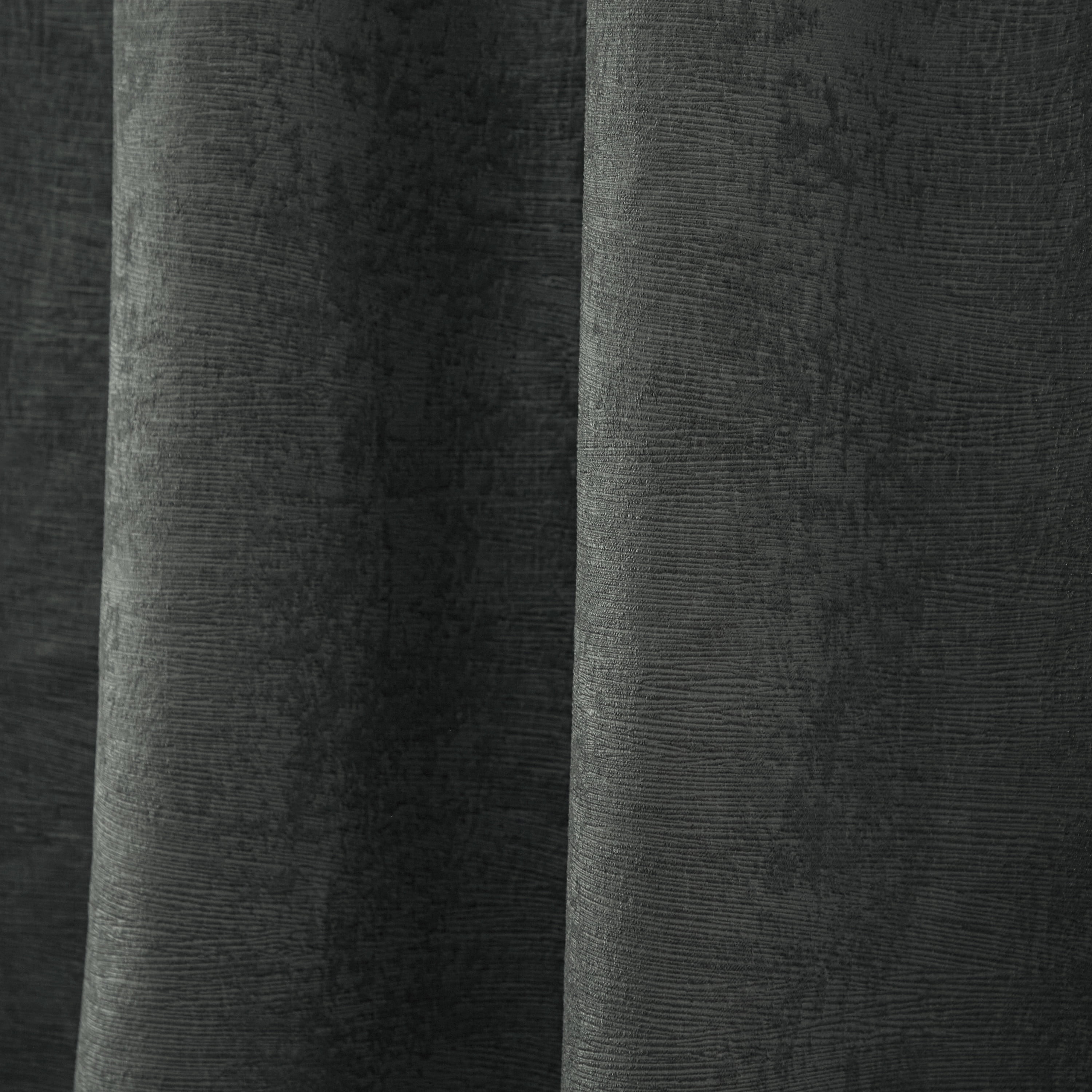 TOWN & COUNTRY EVERYDAY Lustre Solid Heavyweight Textured Sateen Indoor Curtains, Room Darkening Opacity, Grommet Top, Energy Efficient, 2-Pack Set, 52"x96", Charcoal