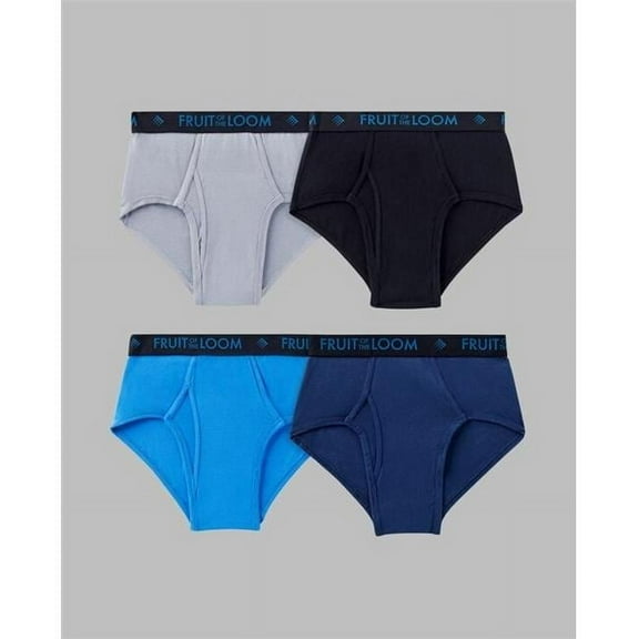 Men Mid Rise Breathable Cotton Briefs, Assorted Color - Small - Pack of 4