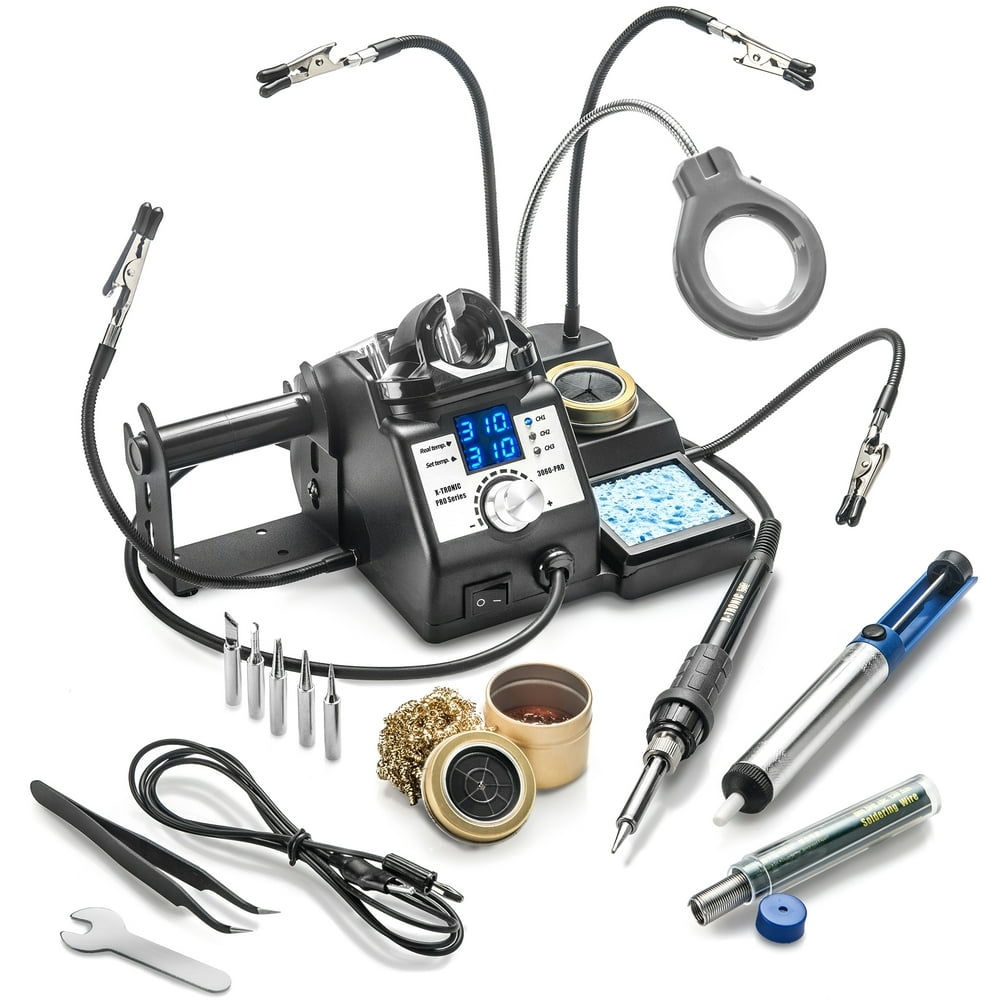 XTronic 3060PRO 75 W Soldering Iron Station 5 Extra Tips, 2 LED