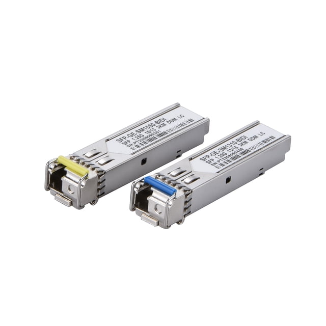 2PCS 3km 1.25G Single-Mode Fiber LC Simplex Connector 1000BASE BiDi 1310nm/1550nm 3km SFP Transceiver Module SFP Accessory TAPDRA Spare Part
