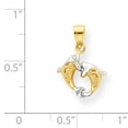thumbnail image 3 of 10k & Rhodium Small Dolphin Charm, 3 of 3