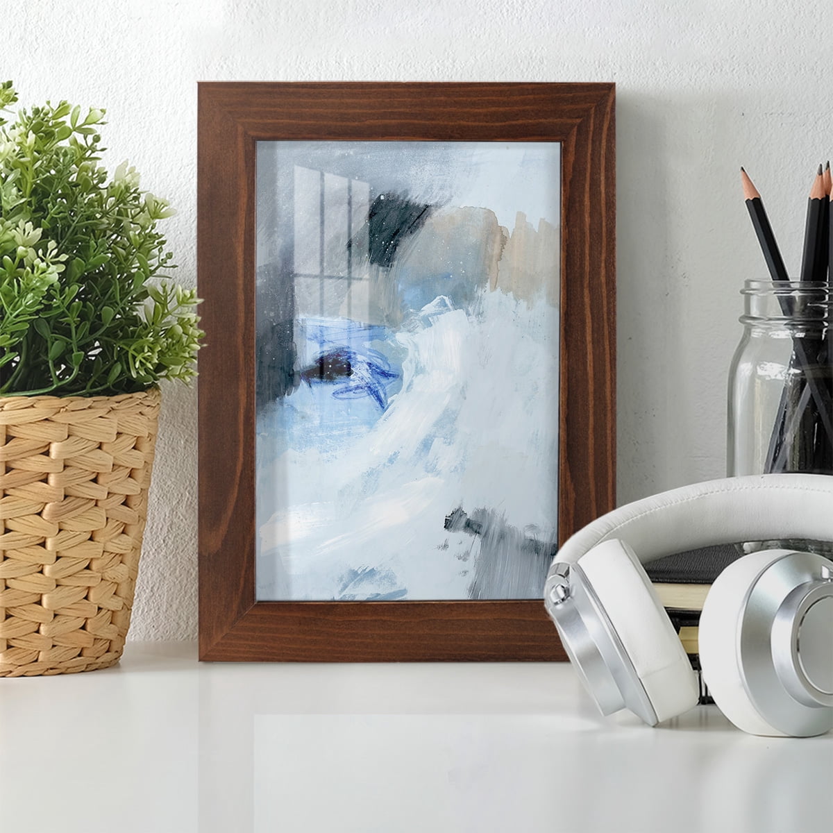 Welle I - Framed Print w/glass - Chestnut