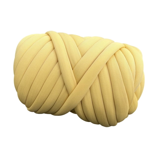 Hilo grueso de 1000 g para tejer a mano, longitud de 3149 pulgadas, para crochet Amarillo