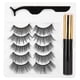 thumbnail image 1 of 5 Pairs False Eyelashes Magnetic Liquid Eyeliner Tweezers Set Eyelashes Makeup Set (010), 1 of 5