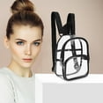 thumbnail image 1 of Fashion Transparent Solid Rucksack Preppy Style Student School Mini Knapsack, 1 of 6