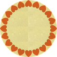 thumbnail image 1 of Ahgly Company Machine Washable Indoor Round Transitional Orange Area Rugs, 4' Round, 1 of 7