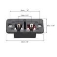 thumbnail image 2 of Uxcell WP2-204 2 Way Spring Speaker Terminal Clip Push Release Connector Strip Block Plastic Black 1pcs, 2 of 2
