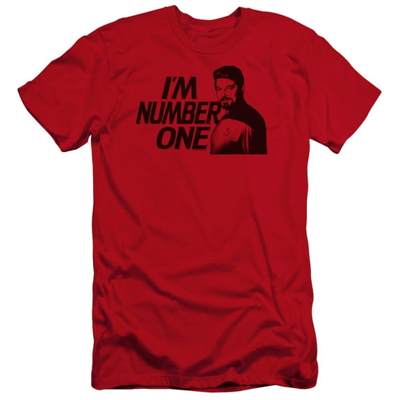Star Trek Im Number One Premium Canvas Adult Slim Fit 30/1 T-Shirt Red