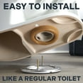 thumbnail image 6 of Craft + Main Tl-5800Afh-E Easley Flush Guard 1.28 Gpf Two Piece Elongated Toilet - White, 6 of 7