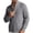 #02 Gray, variant on Mens Knitted Cardigan Sweater Full Zip Stand Collar Casual Coat Solid Ribbed Raglan Sleeve Front Pockets Fall Winter Warm Outerwear Black(M-3XL)