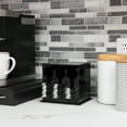 thumbnail image 3 of Mind Reader Utensil Dispenser, Silverware Organizer, Plastic Fork and Spoon Dispenser, Black, 3 of 7