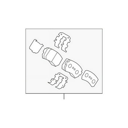 Genuine OE Kia Disc Brake Pad Set - 58302-D3A00