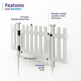 thumbnail image 5 of 33.5in H x 42in W (1 Gate) No Dig WamBam Newport Gate Kit, White Vinyl Picket Fence Gate Kit for Newport Fence Panels, Gate for Backyard, Patio , Outdoor, or Garden Fence, ZP19004, 5 of 8