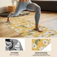 thumbnail image 4 of Yellow Daisy Flower Pattern Hot Yoga Mat Towel Non Slip for Hot Yoga - Quick-Drying Yoga Mat Cover with 4 Corner Pockets with Travel Bag - Hot Yoga Towel Non Slip 74"x26", 4 of 6