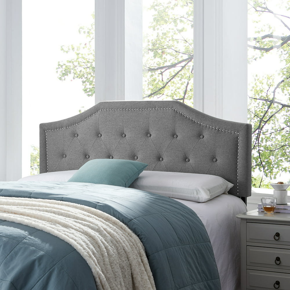 Noble House Rigley Contemporary Fabric Upholstered Queen/Full Headboard ...