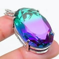 thumbnail image 2 of Bi-Color Tourmaline Gemstone Handmade 925 Sterling Silver Jewelry Pendant 2.01", 2 of 2