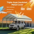 thumbnail image 6 of Quictent Heavy Duty 13x26 FT Vertical Roof Metal Carport, Pre-Drilled All Weather Car Shelter for RV, Vehicles & Farm Equipment, 6 of 9
