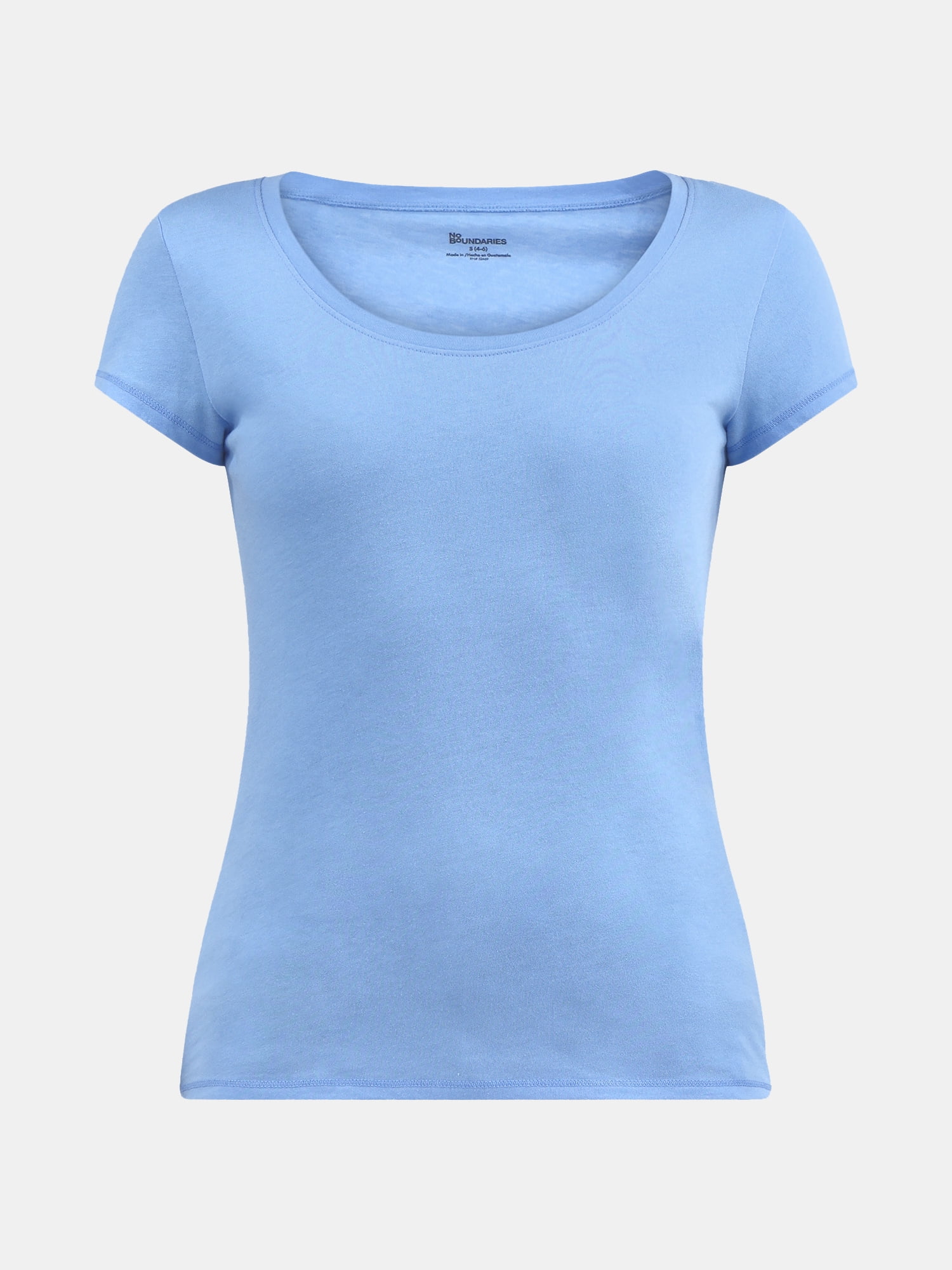 No Boundaries Short Sleeve Scoop Neck Tee, Women's XXS-XXXL