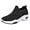 Black, variant on Women's Platform Sneakers - Mesh Breathable Lightweight Walking Shoes with Cushioned Support & Anti-Slip Sole for Work, Casual Wear