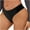 Black, variant on GigrtiJin Women's Hipster Briefs Solid Color Ribbed Low Rise No Show Invisible Underwear Breathable Workout Panties