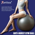 thumbnail image 2 of RevTime Ultra Thick Anti-Burst Gym Ball 65 cm for Yoga, Balance, Fitness, Desk Chairs, Dark Gray, 2 of 2