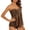 Khaki, variant on Women's Two Pieces Tankini Set Ruffled Swimdress Strapless Bandeau Tankini Top Leopard Print Summer Fall Casual Seaside Beach Swimsuit,Blue,M