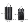 thumbnail image 2 of Water Resistant Travel Shoe Bags, Reusable & Portable Shoe Dust Bags With Zipper For Slippers, Sneakers, Golf Shoes, Featuring Translucent Design For Quick Identification (2 Pack Black), 2 of 5
