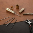 thumbnail image 5 of 14 PCS Leather Sewing Awl Needle Set with Copper Handle, Leather Sewing Needle Awl for Leather Craft Sewing Tools,1set x leather needles for hand stitching, 5 of 6