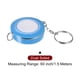 thumbnail image 3 of Métrica Cinta 1,5M/60 Pulgadas Retráctil Sastres Métrica Cinta Bolsillo Tamaño con Llave Cadena para Cuerpo, Tela, Costura y Manualidades Medidas, Azul, 3 of 5