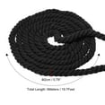 thumbnail image 2 of Uxcell 20 Feet Tug of War Rope for Adults Teen 3-Strand Natural Twisted Cotton Rope with Flag Black, 2 of 6