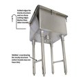 ace 1 compartment stainless steel commercial food preparation sink with