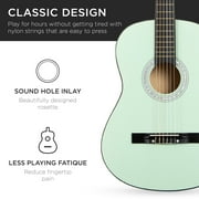 Best Choice Products 38in Beginner Acoustic Guitar Starter Kit w/ Gig Bag, Strap, Extra Strings - SoCal Green