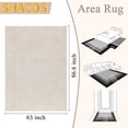 thumbnail image 2 of Alfombra SHACOS de 160 x 220 cm, suave y esponjosa, antideslizante, beige, 2 of 9