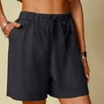 thumbnail image 2 of TTUHYWXI Womens Casual High Waist Cargo Shorts with Pockets Summer Short Hot Pants (Black, S), 2 of 8