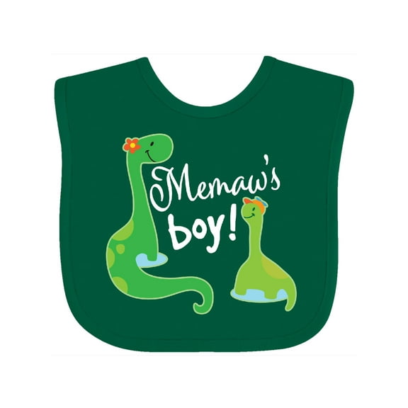 Inktastic Memaw Boy Grandson Dinosaur Boys Baby Bib