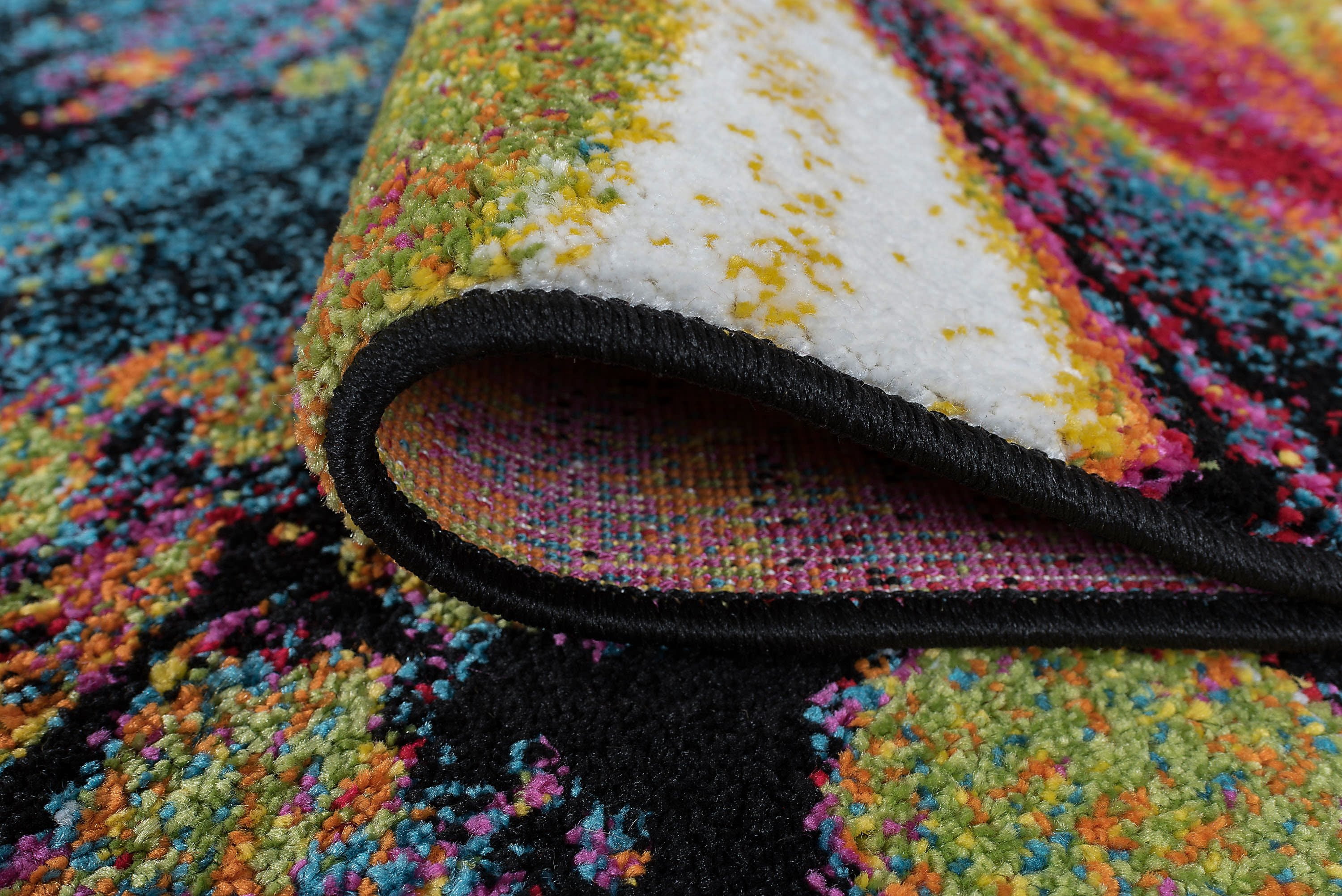 Symphony Contemporary 8' x 10' Multi-Color Polypropylene Indoor Area Rug