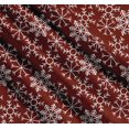 thumbnail image 3 of Soimoi Red Cotton Cambric Fabric Snow Flakes Floral Printed Craft Fabric by the Yard 42 Inch Wide, 3 of 7