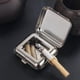 thumbnail image 3 of Ceniceros, Cenicero con tapa, Cenicero portátil, Cenicero de exterior, Cenicero de metal con tapa, Ceniceros de exterior para cigarrillos, Ceniceros frescos, Buen sellado, 1 pieza (Plata), 3 of 5