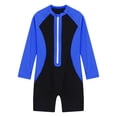 thumbnail image 3 of Alvivi Kids Girls Boys One Piece Rash Guard UV Protection Sunsuit Long Sleeve Swimsuit Bathing Suit Royal Blue 12, 3 of 5
