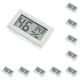 thumbnail image 3 of Injueey Mini termómetro digital LCD Reloj Sensor de temperatura Medidor con Modo de repetición Alta precisión Habitación blanca Blanco 10Conjunto, 3 of 6