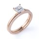thumbnail image 4 of JeenMata Anillo de Bodas Asequible de Moissanita de Corte Princesa de 1,75 Quilates Engastado en Oro Rosa de 18 K sobre Plata para Mujer, 4 of 6
