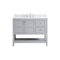 thumbnail image 3 of 42 inch Single Bathroom Vanity in Gray with Backsplash, 3 of 8